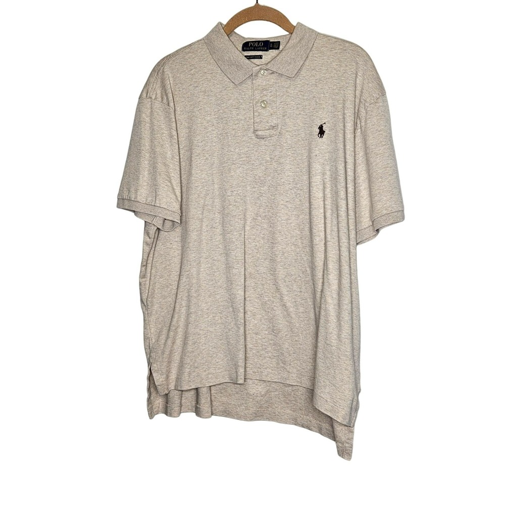 Polo Ralph‎ Lauren Beige Pima Soft Touch Polo Shirt XL 100% Cotton
